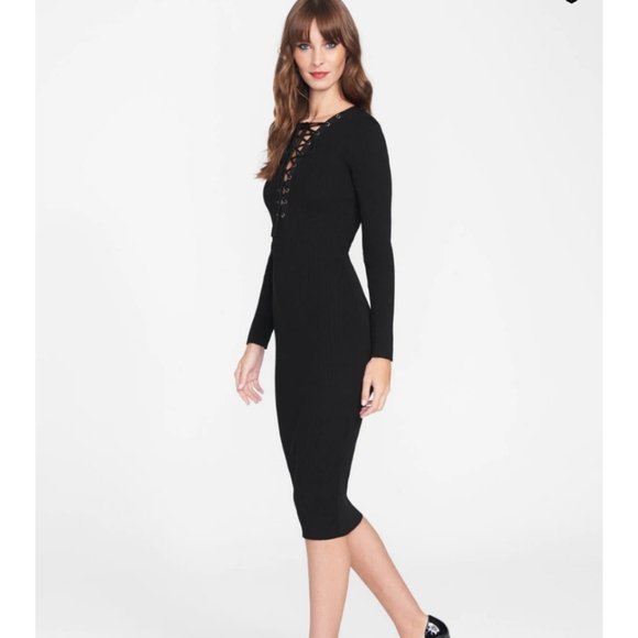 NWT Alloy Long Sleeve Black Dress, Tall - Picture 3 of 6